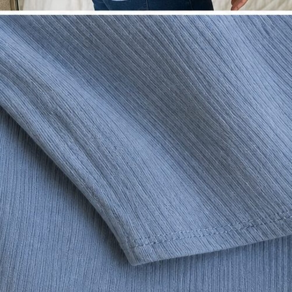 Blue Button Blouse - Picture 6 of 6
